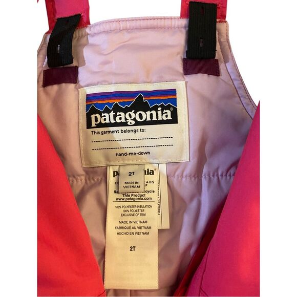 Patagonia girls 2T snow piles, bib, overalls, ski snow pants, snowsuit - Picture 5 of 5